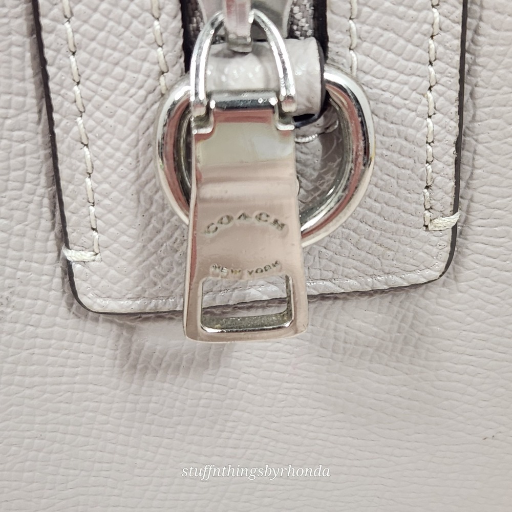 Coach Rowan Satchel Bag #79946 In Gray (no strap) Crossgrain‎ Leather Dec 2019 - Picture 15 of 16